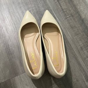 Lulu’s Cream Pointed Toe Flats